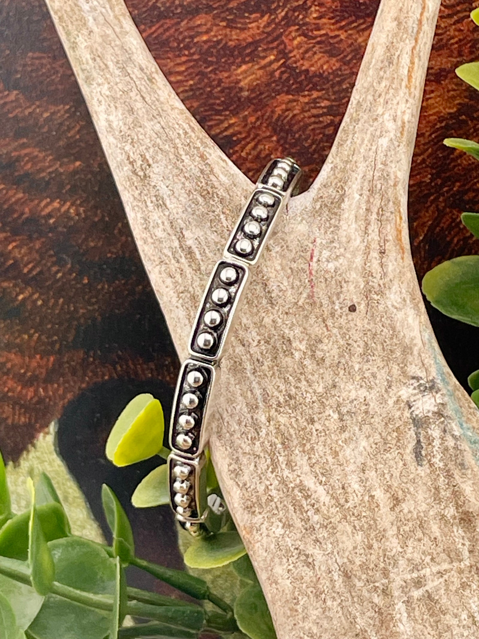 Margo Petite Studded Stretch Bracelet - Silver