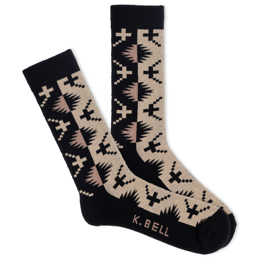 Black & Tan Sonora Men's Socks