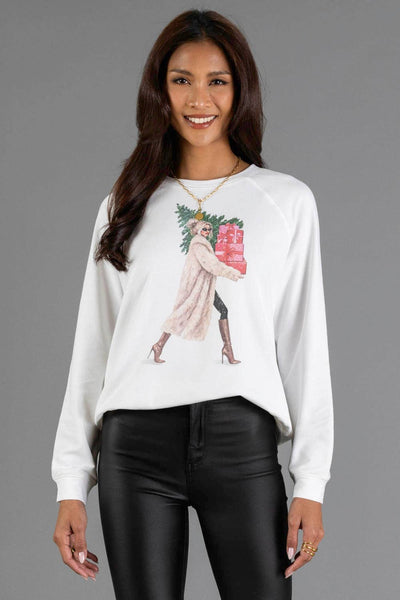 Girl Carrying Presents & Tree Sweatshirt