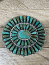 Danbury Sterling Silver Zuni Belt Buckle - Turquoise