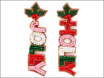 Holly Jolly Beaded Earrings