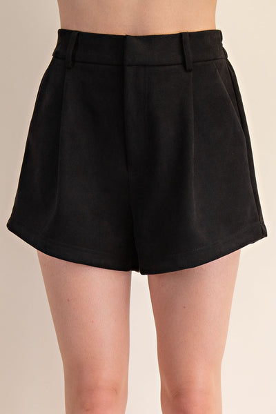 High Waist Suede Shorts