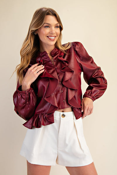 Maddie Long Sleeve Ruffle Top