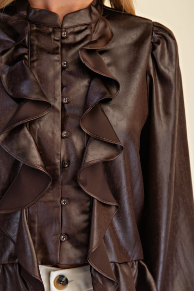 Maddie Long Sleeve Ruffle Top