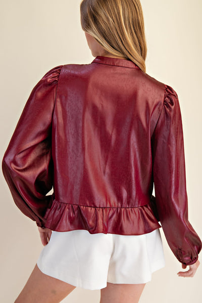 Maddie Long Sleeve Ruffle Top