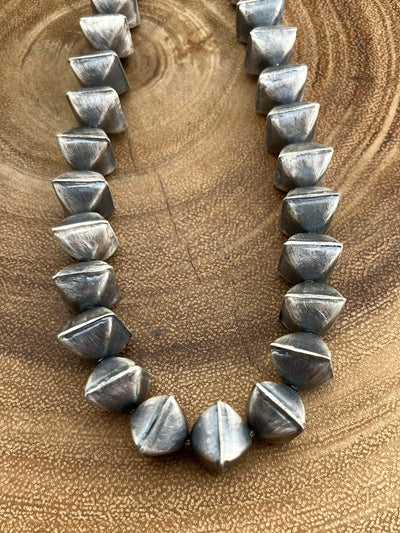 Lauren Sterling Silver Diamond Bead Navajo Pearl Necklace -20"