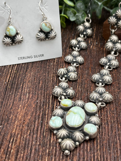 Flynn Sterling Palomino Turquoise Necklace & Earring Set
