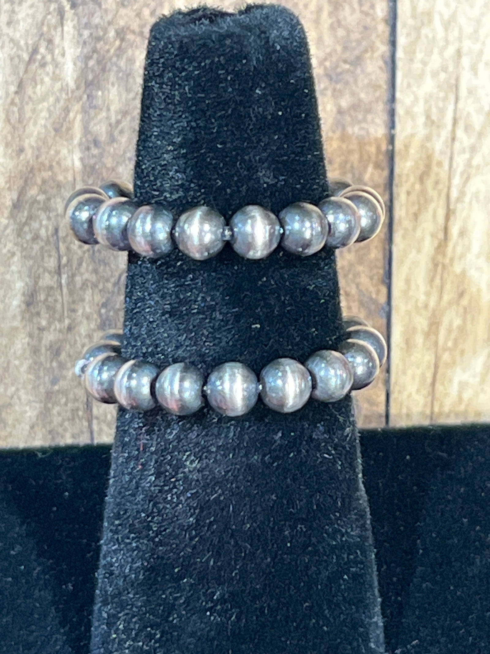 Vista 3mm Sterling Navajo Pearl Stretch Ring