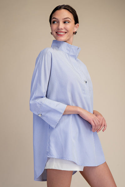 Minnie Stand Neck Dolman Sleeves Shirt