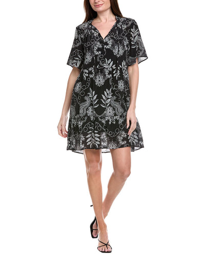 Johnny Was Flutter Sleeve Tiered Dress - Marana