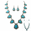 Capstone Framed Stone Teardrop Necklace & Earrings - Turquoise