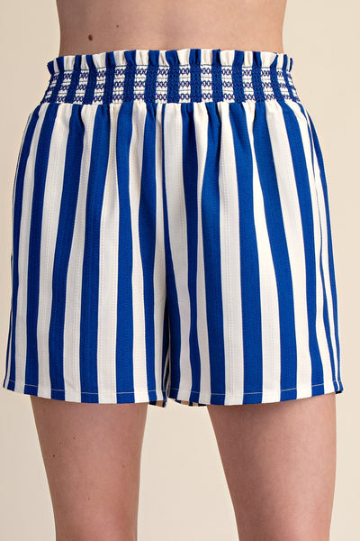 Lola Waist Elastic Band Stripe Shorts