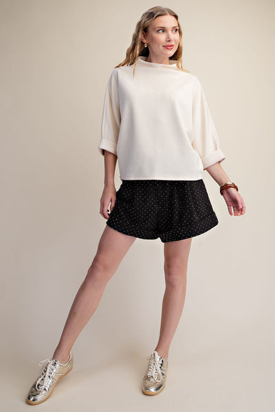 Kennedy Rhinestone Pleated Shorts