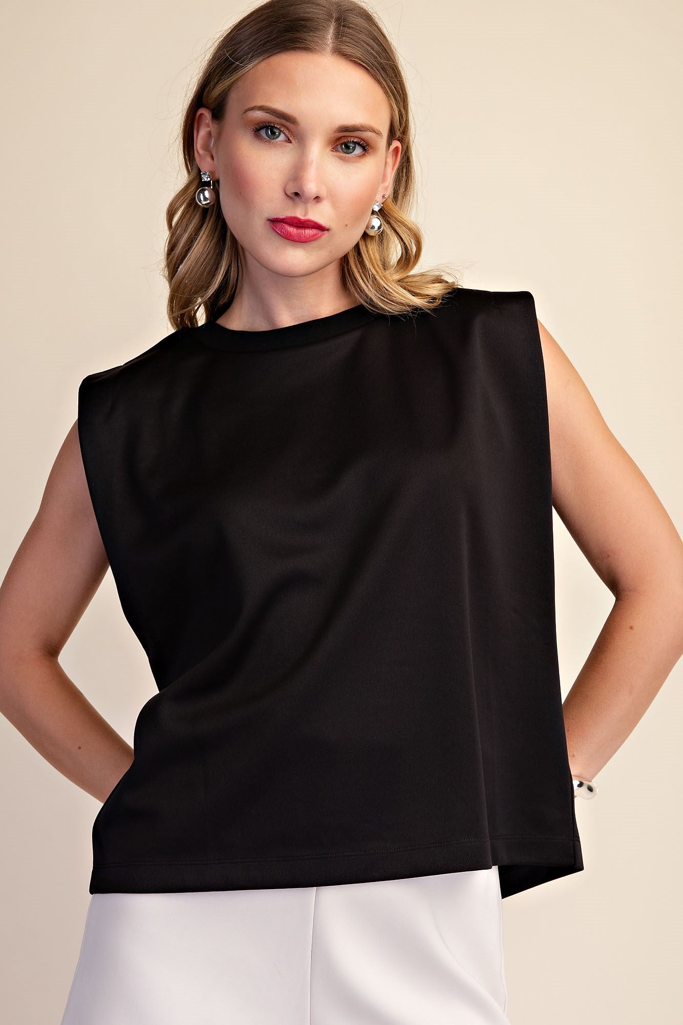 Chloe Everyday Cap Sleeve Knit Top
