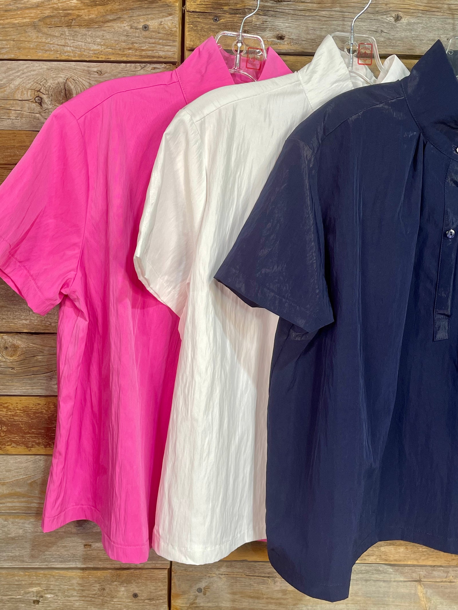 Kendra Standing Collar Short Sleeve Shirt