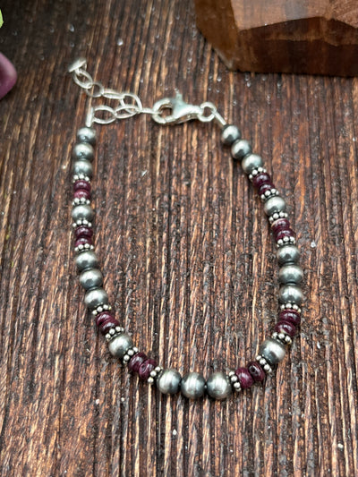 Brody Sterling 5mm Navajo & Stone Bracelets