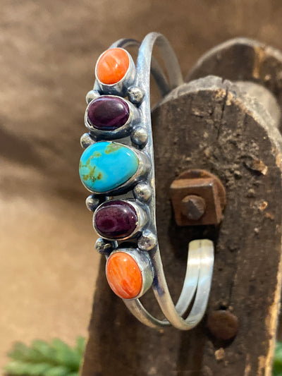 Cassidy Turquoise & Spiny Double Band Cuff