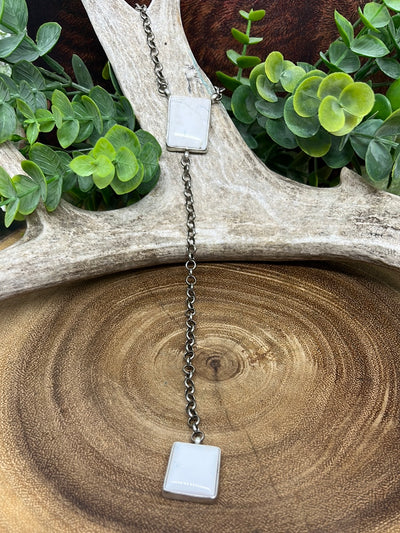 Dakota Sterling Silver Gemstone Lariat Necklace
