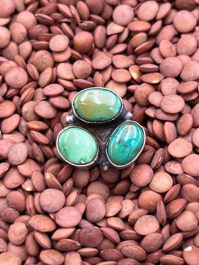 Vista Sterling Triple Stone Turquoise Ring