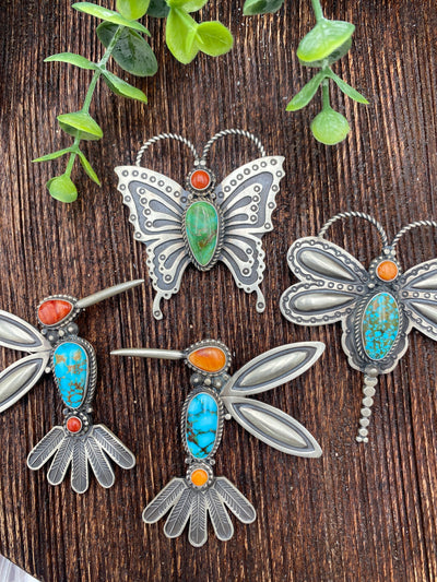 Garden Visitors Sterling & Stone Brooch/Pendant