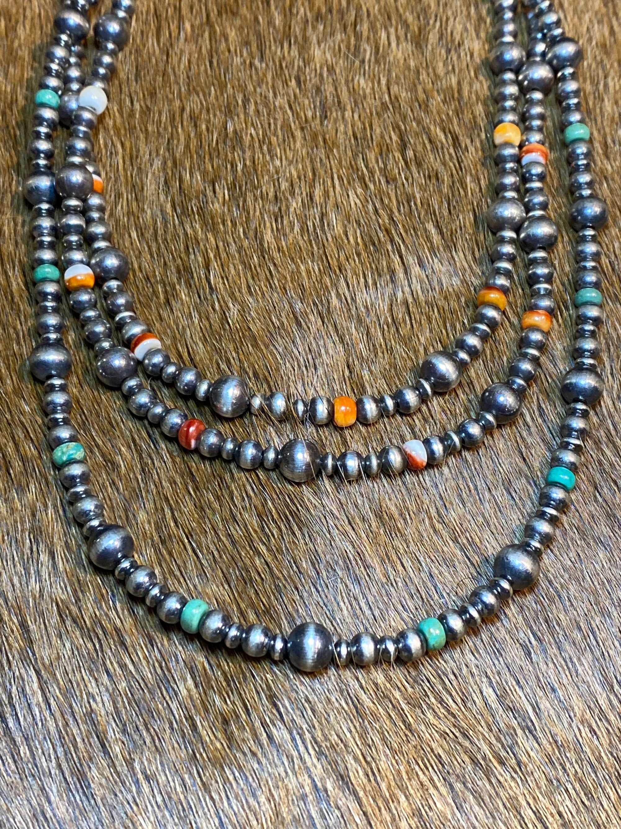 Mountain Home Varied Navajo Pearl & Bead Necklace - 16"