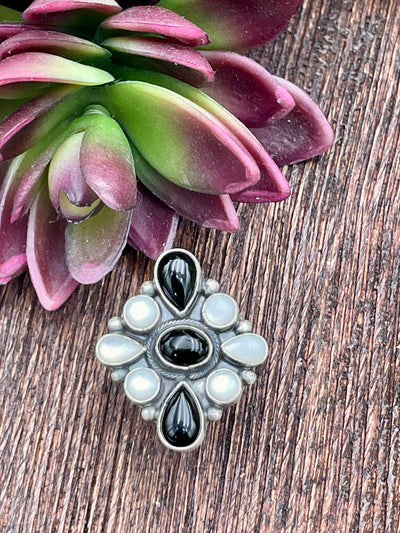 Langford Sterling Pearl & Onyx Ring