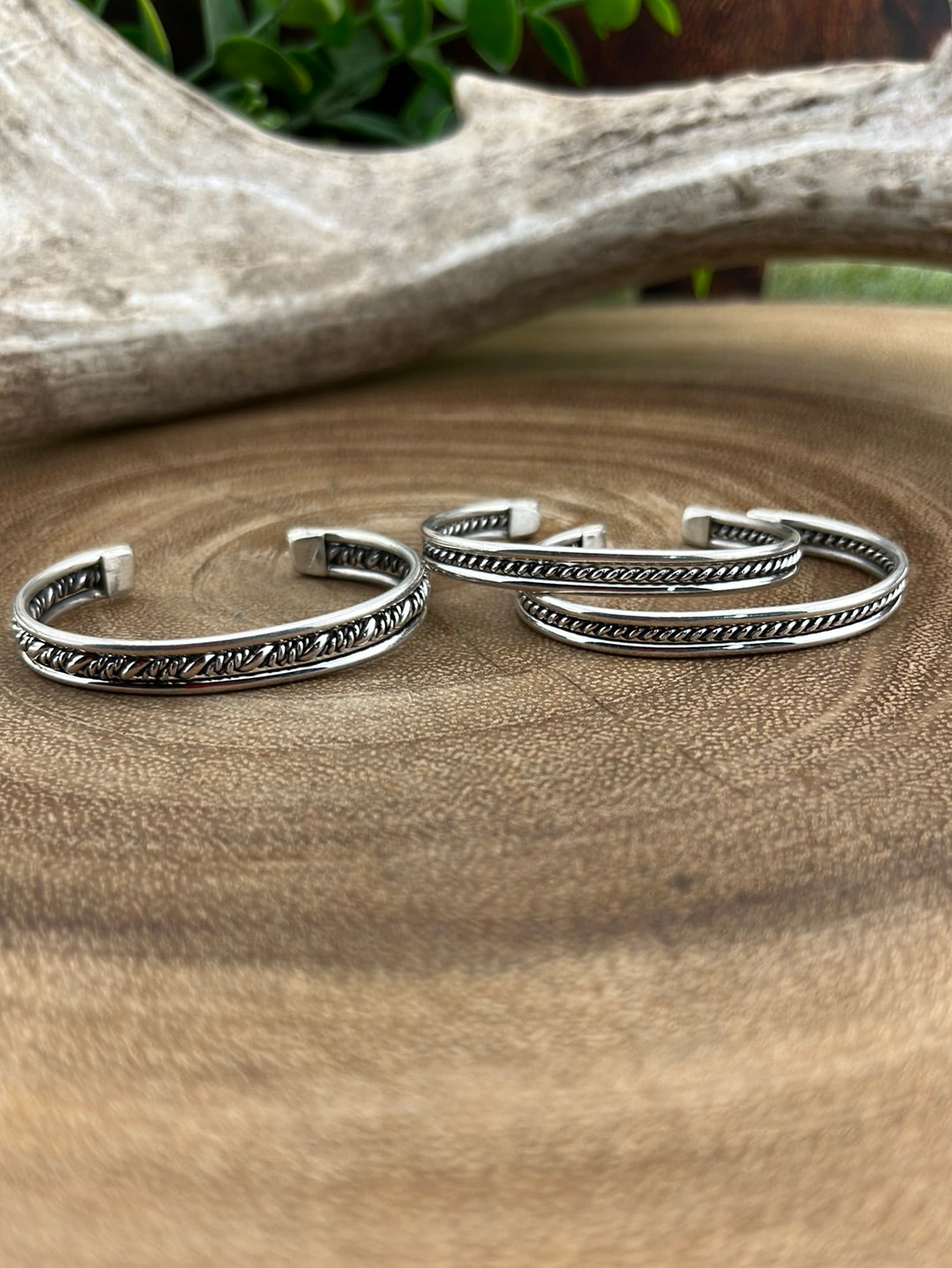 Arches Sterling Center Twist Baby Cuff Bracelet