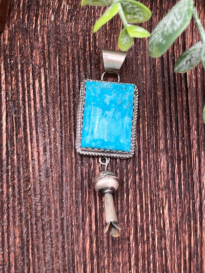 Capstone Single Stone Flute Blossom Sterling Pendant