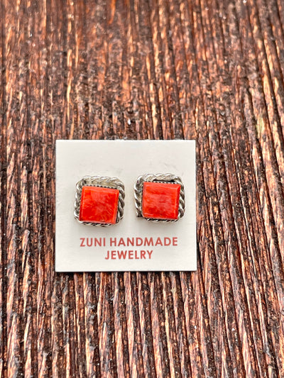 Mia Petite Roped Square Earrings
