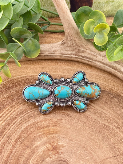 Gamma Turquoise Burst Hair Clip