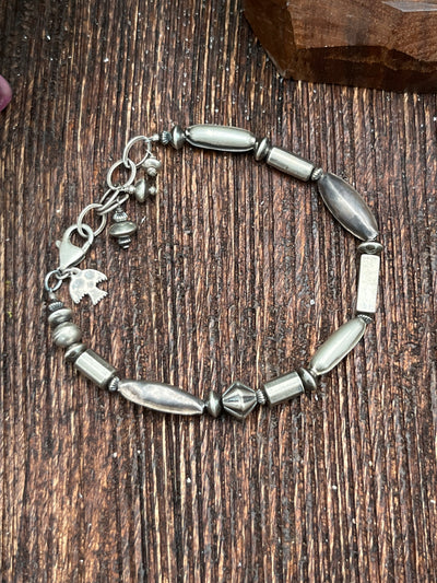 Vincent Varied Bead Sterling Bracelet
