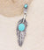 Hightower Large Feather Pendant - Turquoise