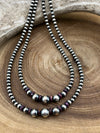 Eclipse Varied Navajo Pearl & Gemstone Necklace -Spiny Purple