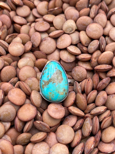 Hudson Simple Sterling Turquoise Teardrop Ring