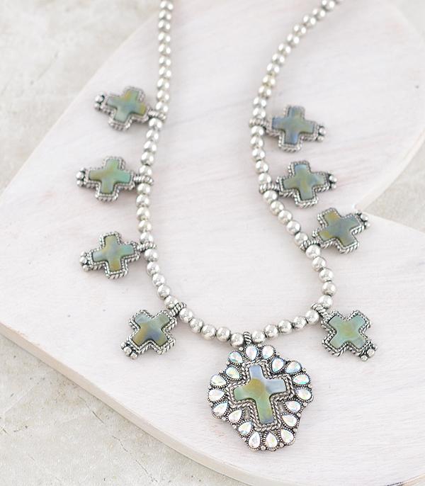 Niagara Fashion Navajo Cross Blossom Necklace With Rhinestones Or Earrings