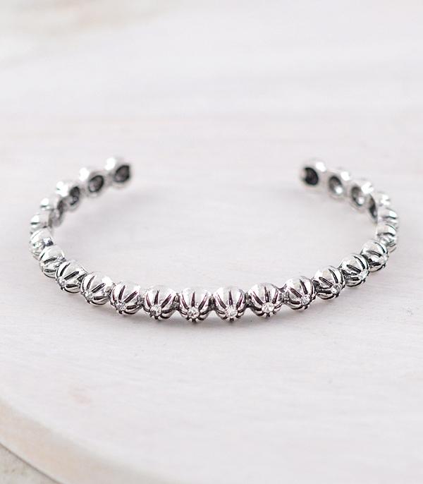 Mento Fashion Silver Burst Cutout Cuff