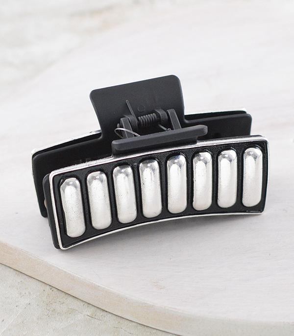 Fashion Silver Bar Hair Claw Clip