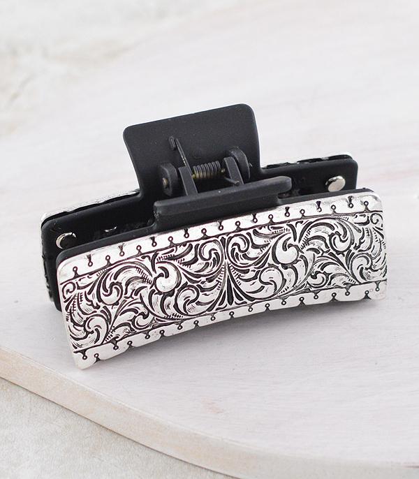 Fashion Silver Western Stamping Hair Claw Clip