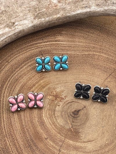 Waller 4 Petal Flower Stud Earring