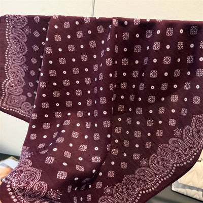 Paisley Herringbone Pattern Silk Scarf