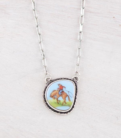 western necklace on white background