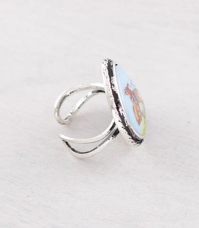 western cuff ring on white background