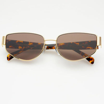DeLilah Gold Brown Sunglasses