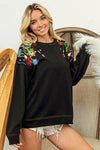 Sequin Christmas Embroidered Pullover