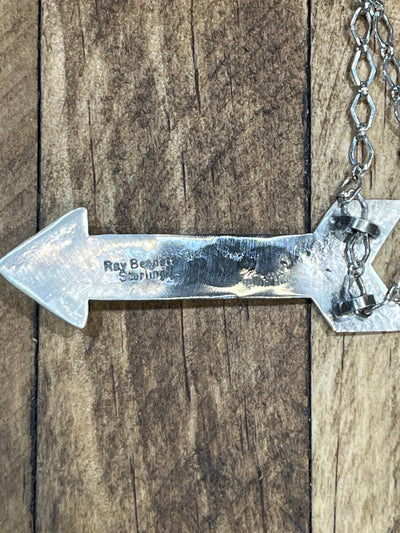 Bladen Sterling Stamped Arrow Single Stone Necklace - 16"