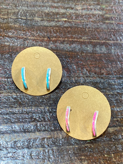 Finn Sterling Stone Curve Earrings