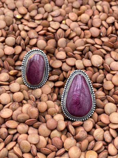 Verus Single Stone Purple Spiny Sterling Ring