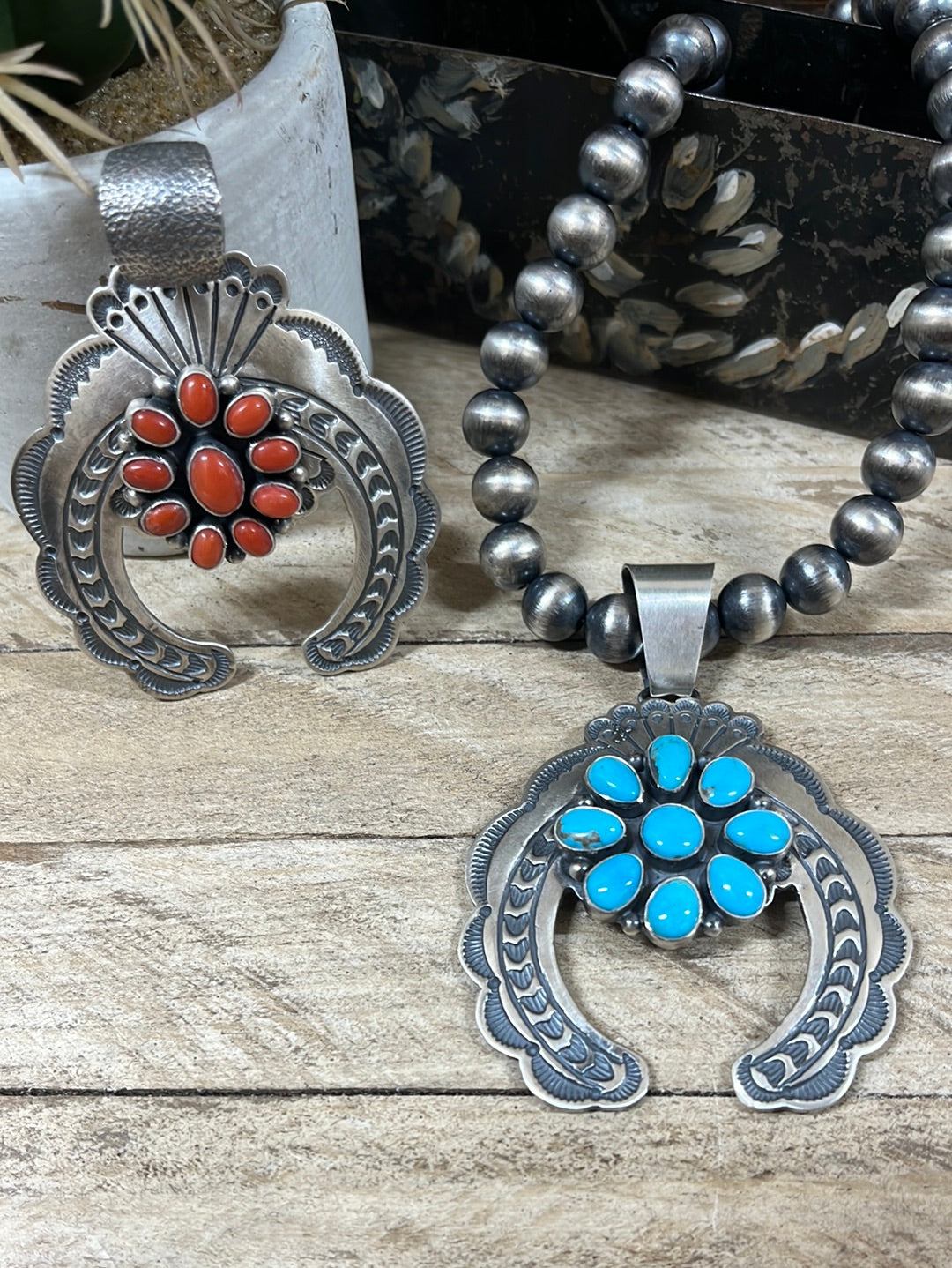 Sterling Naja Stone Pendant