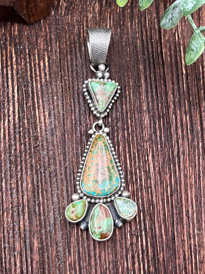 Vera Green Turquoise Sterling Pendants
