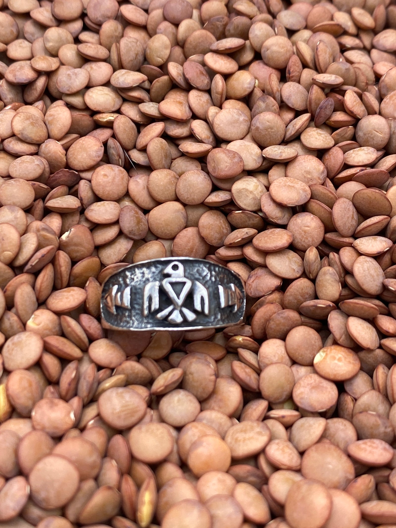 Darden Sterling 10mm Tribal Arrow & Eagle Ring - Size 9.5